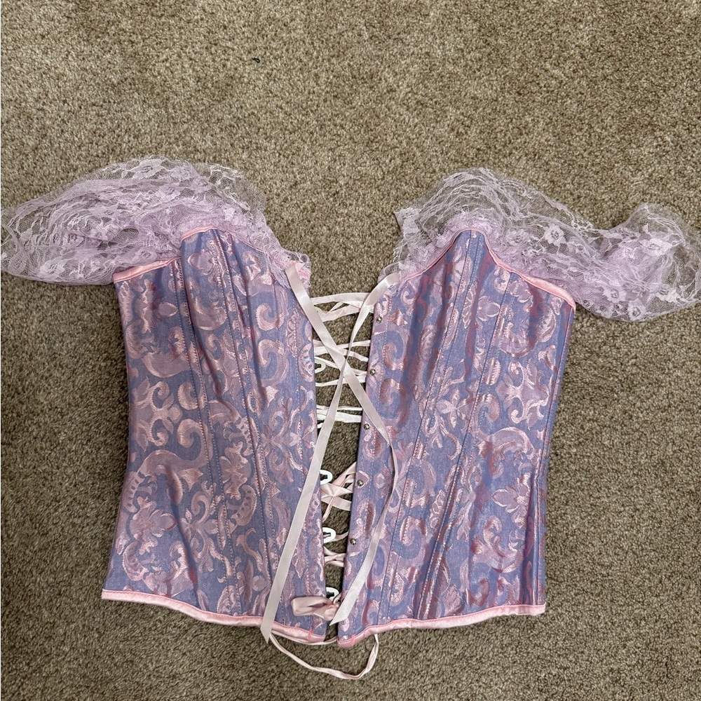 Purple lace up corset